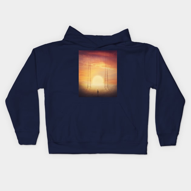 choose the ladder to paradise Kids Hoodie by psychoshadow